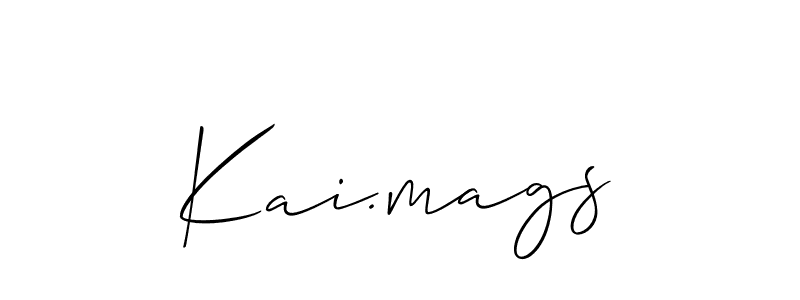 Create a beautiful signature design for name Kai.mags. With this signature (Allison_Script) fonts, you can make a handwritten signature for free. Kai.mags signature style 2 images and pictures png