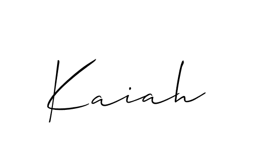 Design your own signature with our free online signature maker. With this signature software, you can create a handwritten (Allison_Script) signature for name Kaiah. Kaiah signature style 2 images and pictures png