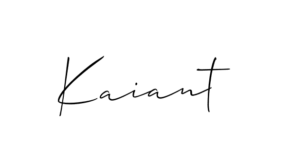 How to make Kaiant signature? Allison_Script is a professional autograph style. Create handwritten signature for Kaiant name. Kaiant signature style 2 images and pictures png