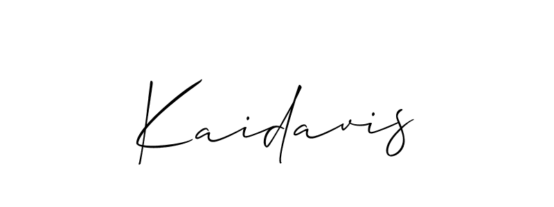 Design your own signature with our free online signature maker. With this signature software, you can create a handwritten (Allison_Script) signature for name Kaidavis. Kaidavis signature style 2 images and pictures png
