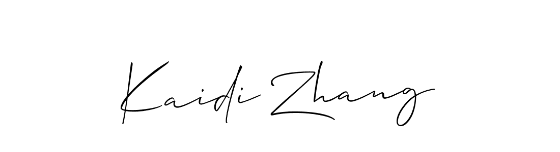 You should practise on your own different ways (Allison_Script) to write your name (Kaidi Zhang) in signature. don't let someone else do it for you. Kaidi Zhang signature style 2 images and pictures png