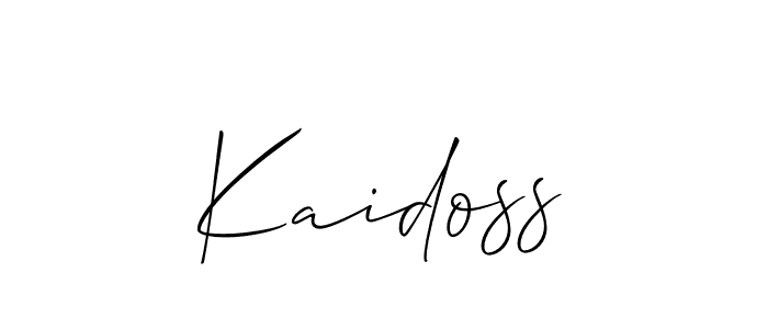 Make a short Kaidoss signature style. Manage your documents anywhere anytime using Allison_Script. Create and add eSignatures, submit forms, share and send files easily. Kaidoss signature style 2 images and pictures png