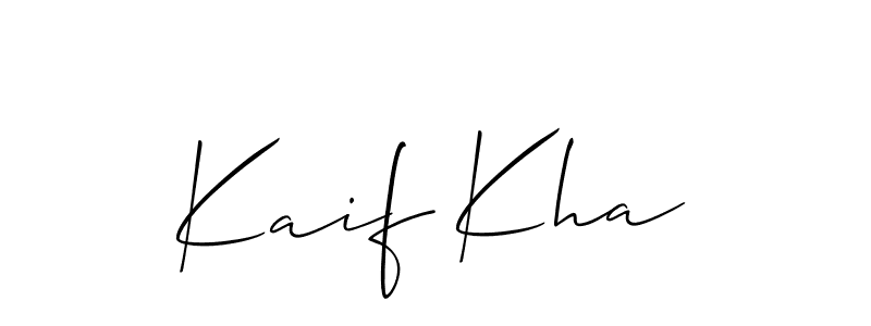 It looks lik you need a new signature style for name Kaif Kha. Design unique handwritten (Allison_Script) signature with our free signature maker in just a few clicks. Kaif Kha signature style 2 images and pictures png