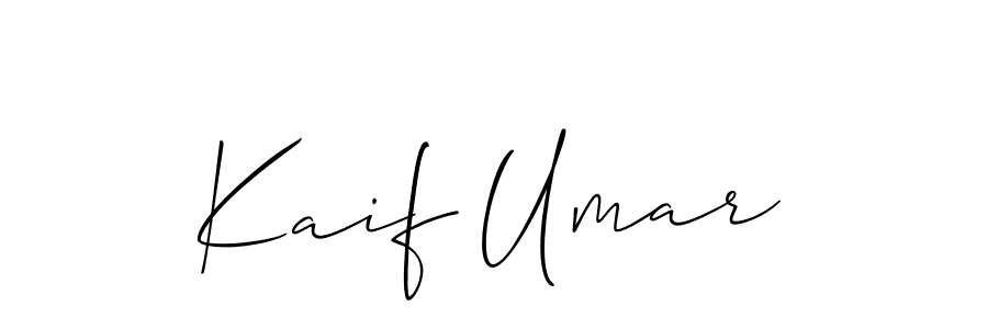 Also we have Kaif Umar name is the best signature style. Create professional handwritten signature collection using Allison_Script autograph style. Kaif Umar signature style 2 images and pictures png