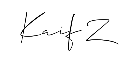 An effortless, minimalist signature concept for Kaif Z using Allison_Script design. Clean lines that look great on any document. Kaif Z signature style 2 images and pictures png