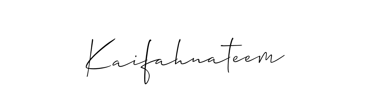 Kaifahnateem stylish signature style. Best Handwritten Sign (Allison_Script) for my name. Handwritten Signature Collection Ideas for my name Kaifahnateem. Kaifahnateem signature style 2 images and pictures png