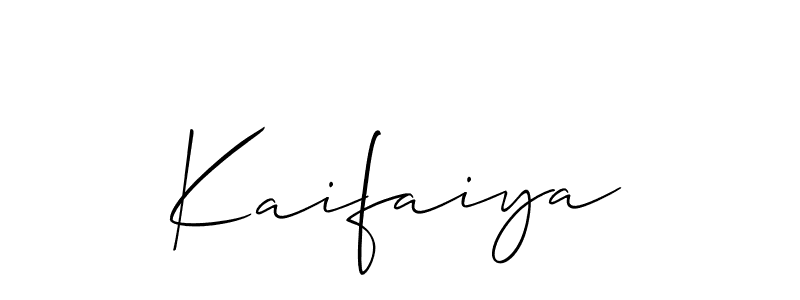 The best way (Allison_Script) to make a short signature is to pick only two or three words in your name. The name Kaifaiya include a total of six letters. For converting this name. Kaifaiya signature style 2 images and pictures png