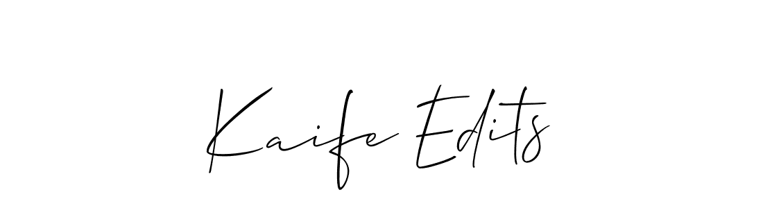 How to Draw Kaife Edits signature style? Allison_Script is a latest design signature styles for name Kaife Edits. Kaife Edits signature style 2 images and pictures png