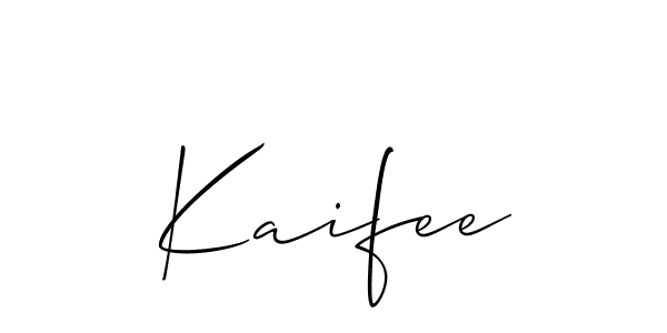 Make a beautiful signature design for name Kaifee. With this signature (Allison_Script) style, you can create a handwritten signature for free. Kaifee signature style 2 images and pictures png