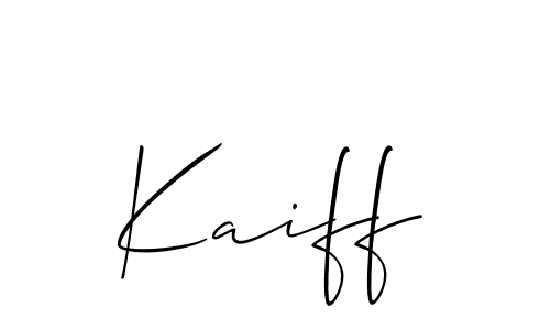 if you are searching for the best signature style for your name Kaiff. so please give up your signature search. here we have designed multiple signature styles  using Allison_Script. Kaiff signature style 2 images and pictures png