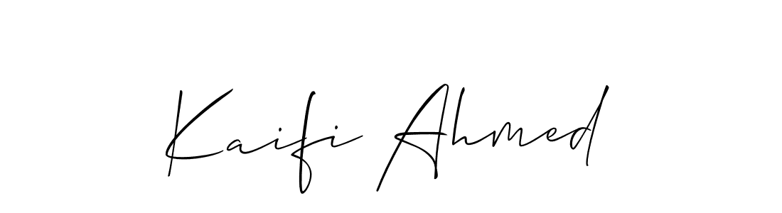 Make a short Kaifi Ahmed signature style. Manage your documents anywhere anytime using Allison_Script. Create and add eSignatures, submit forms, share and send files easily. Kaifi Ahmed signature style 2 images and pictures png