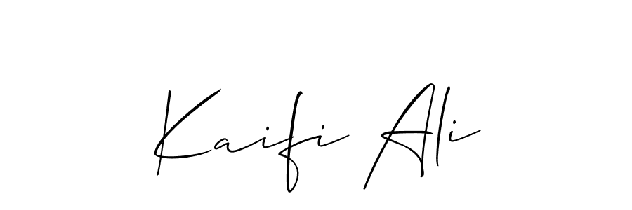 if you are searching for the best signature style for your name Kaifi Ali. so please give up your signature search. here we have designed multiple signature styles  using Allison_Script. Kaifi Ali signature style 2 images and pictures png