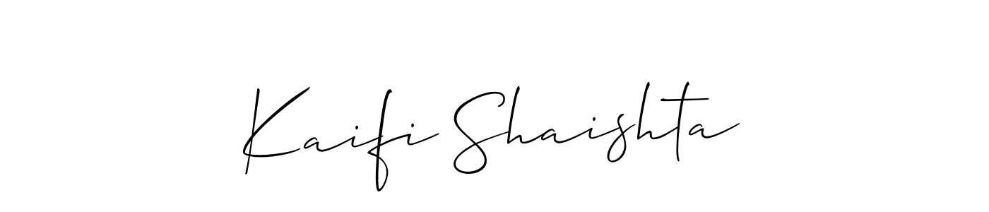 Check out images of Autograph of Kaifi Shaishta name. Actor Kaifi Shaishta Signature Style. Allison_Script is a professional sign style online. Kaifi Shaishta signature style 2 images and pictures png