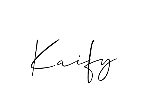 How to make Kaify signature? Allison_Script is a professional autograph style. Create handwritten signature for Kaify name. Kaify signature style 2 images and pictures png