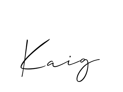 Also we have Kaig name is the best signature style. Create professional handwritten signature collection using Allison_Script autograph style. Kaig signature style 2 images and pictures png
