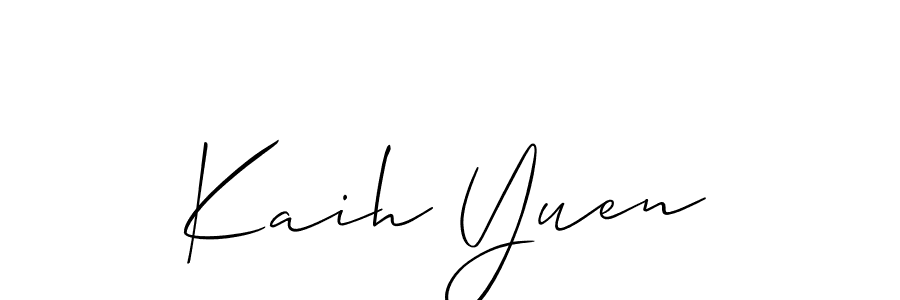 Design your own signature with our free online signature maker. With this signature software, you can create a handwritten (Allison_Script) signature for name Kaih Yuen. Kaih Yuen signature style 2 images and pictures png