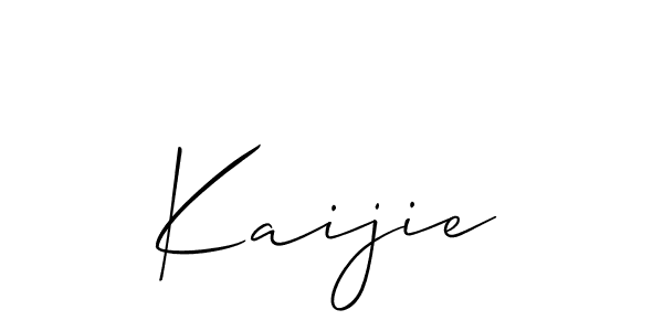 You should practise on your own different ways (Allison_Script) to write your name (Kaijie) in signature. don't let someone else do it for you. Kaijie signature style 2 images and pictures png