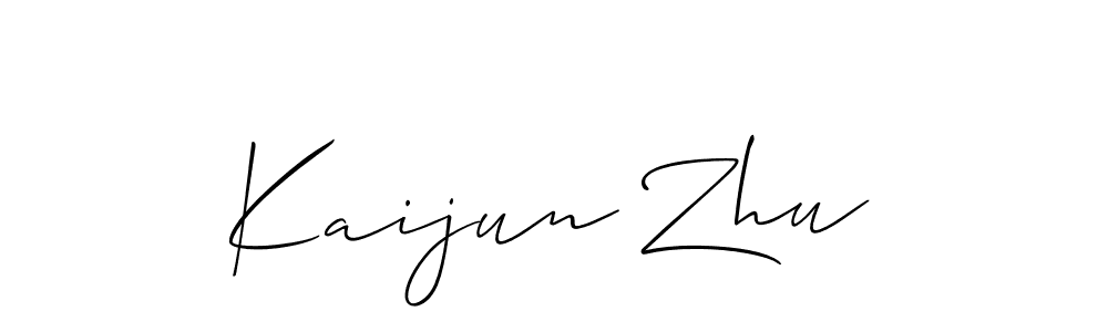 Design your own signature with our free online signature maker. With this signature software, you can create a handwritten (Allison_Script) signature for name Kaijun Zhu. Kaijun Zhu signature style 2 images and pictures png