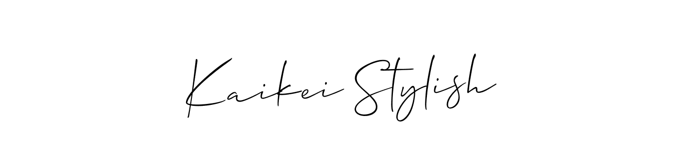 Allison_Script is a professional signature style that is perfect for those who want to add a touch of class to their signature. It is also a great choice for those who want to make their signature more unique. Get Kaikei Stylish name to fancy signature for free. Kaikei Stylish signature style 2 images and pictures png