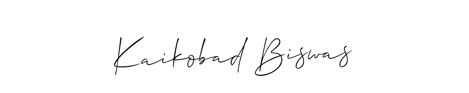 Design your own signature with our free online signature maker. With this signature software, you can create a handwritten (Allison_Script) signature for name Kaikobad Biswas. Kaikobad Biswas signature style 2 images and pictures png