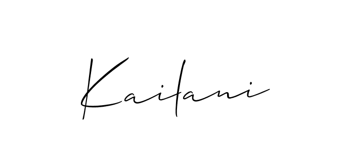 How to make Kailani signature? Allison_Script is a professional autograph style. Create handwritten signature for Kailani name. Kailani signature style 2 images and pictures png