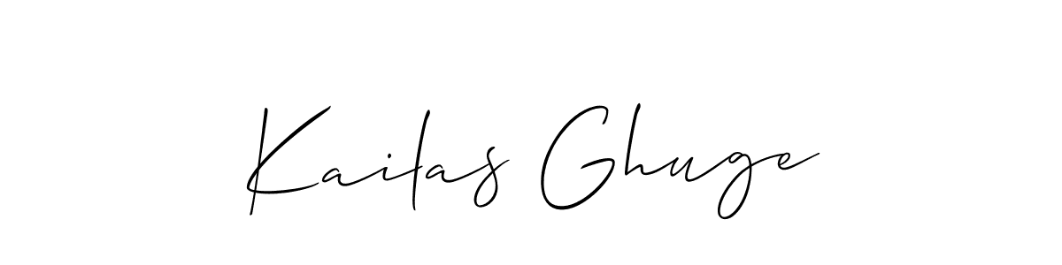 How to Draw Kailas Ghuge signature style? Allison_Script is a latest design signature styles for name Kailas Ghuge. Kailas Ghuge signature style 2 images and pictures png
