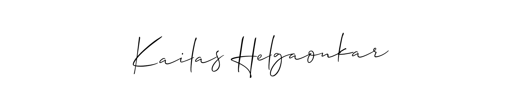 Design your own signature with our free online signature maker. With this signature software, you can create a handwritten (Allison_Script) signature for name Kailas Helgaonkar. Kailas Helgaonkar signature style 2 images and pictures png