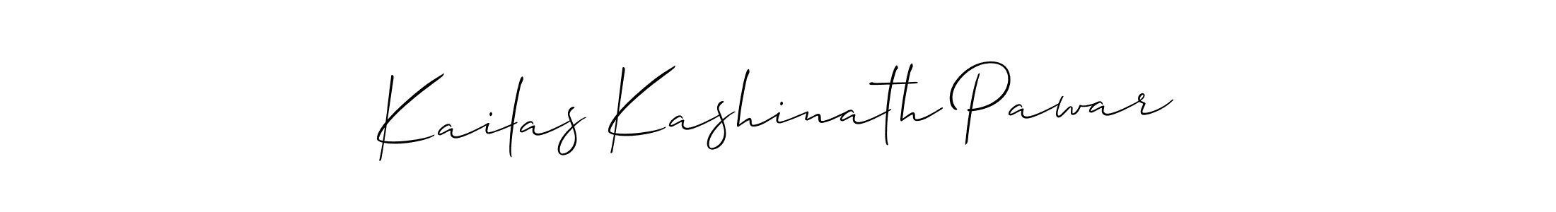 Design your own signature with our free online signature maker. With this signature software, you can create a handwritten (Allison_Script) signature for name Kailas Kashinath Pawar. Kailas Kashinath Pawar signature style 2 images and pictures png