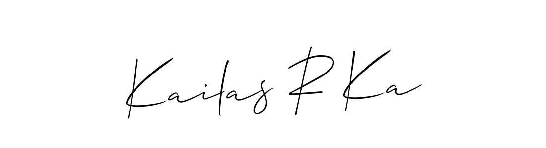Similarly Allison_Script is the best handwritten signature design. Signature creator online .You can use it as an online autograph creator for name Kailas R Ka. Kailas R Ka signature style 2 images and pictures png