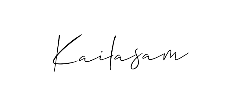 You can use this online signature creator to create a handwritten signature for the name Kailasam. This is the best online autograph maker. Kailasam signature style 2 images and pictures png