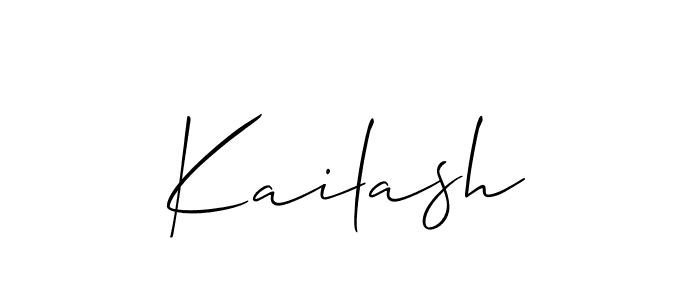 It looks lik you need a new signature style for name Kailash. Design unique handwritten (Allison_Script) signature with our free signature maker in just a few clicks. Kailash signature style 2 images and pictures png