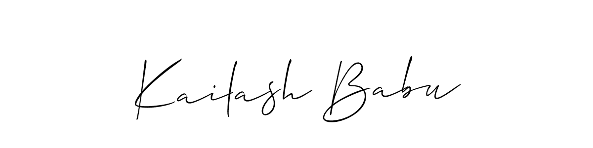 Use a signature maker to create a handwritten signature online. With this signature software, you can design (Allison_Script) your own signature for name Kailash Babu. Kailash Babu signature style 2 images and pictures png