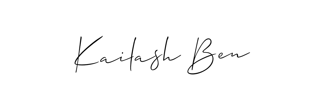 This is the best signature style for the Kailash Ben name. Also you like these signature font (Allison_Script). Mix name signature. Kailash Ben signature style 2 images and pictures png