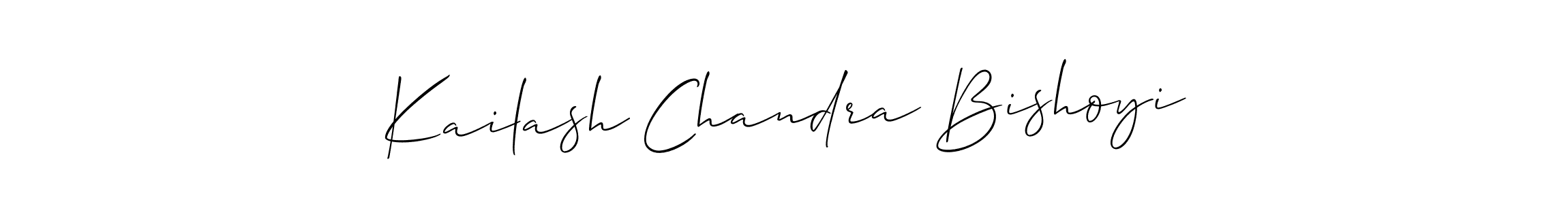 if you are searching for the best signature style for your name Kailash Chandra Bishoyi. so please give up your signature search. here we have designed multiple signature styles  using Allison_Script. Kailash Chandra Bishoyi signature style 2 images and pictures png