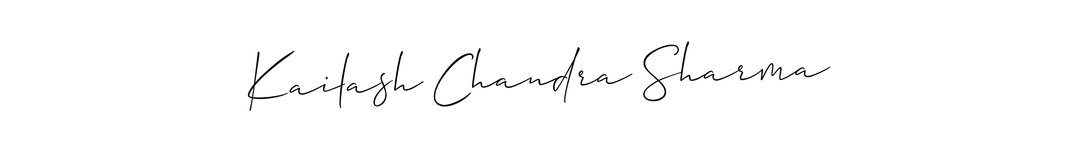 Use a signature maker to create a handwritten signature online. With this signature software, you can design (Allison_Script) your own signature for name Kailash Chandra Sharma. Kailash Chandra Sharma signature style 2 images and pictures png