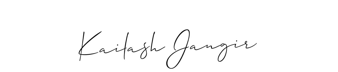 This is the best signature style for the Kailash Jangir name. Also you like these signature font (Allison_Script). Mix name signature. Kailash Jangir signature style 2 images and pictures png