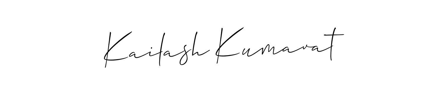 Create a beautiful signature design for name Kailash Kumavat. With this signature (Allison_Script) fonts, you can make a handwritten signature for free. Kailash Kumavat signature style 2 images and pictures png