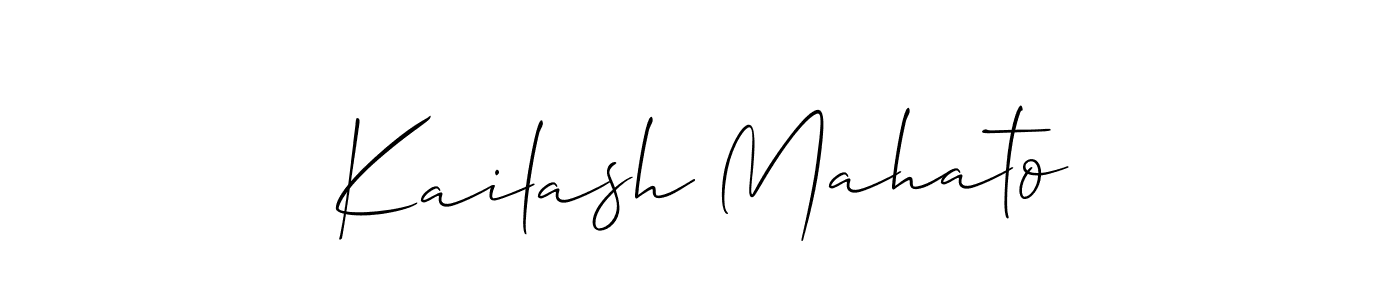 Make a beautiful signature design for name Kailash Mahato. With this signature (Allison_Script) style, you can create a handwritten signature for free. Kailash Mahato signature style 2 images and pictures png