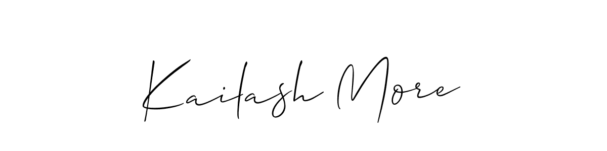 You should practise on your own different ways (Allison_Script) to write your name (Kailash More) in signature. don't let someone else do it for you. Kailash More signature style 2 images and pictures png