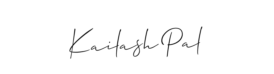 Allison_Script is a professional signature style that is perfect for those who want to add a touch of class to their signature. It is also a great choice for those who want to make their signature more unique. Get Kailash Pal name to fancy signature for free. Kailash Pal signature style 2 images and pictures png