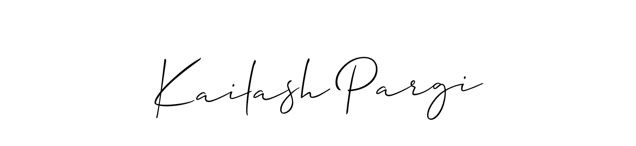 You should practise on your own different ways (Allison_Script) to write your name (Kailash Pargi) in signature. don't let someone else do it for you. Kailash Pargi signature style 2 images and pictures png