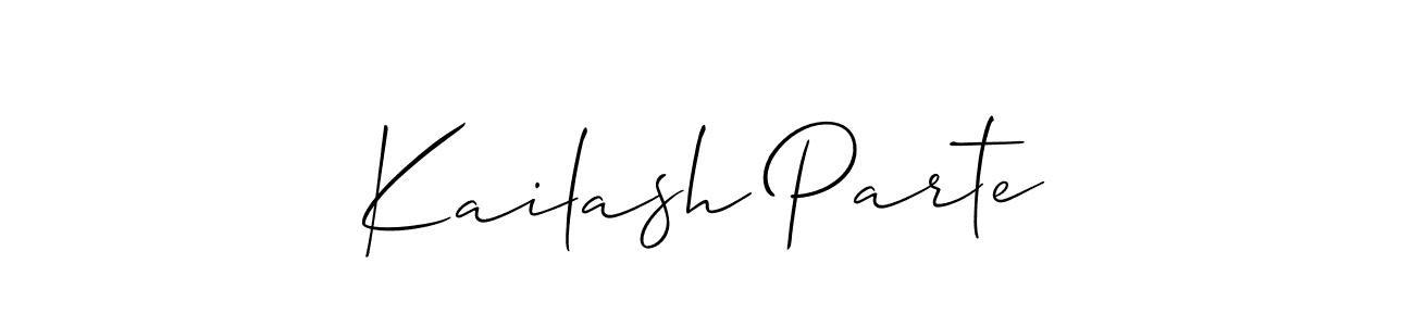 Create a beautiful signature design for name Kailash Parte. With this signature (Allison_Script) fonts, you can make a handwritten signature for free. Kailash Parte signature style 2 images and pictures png