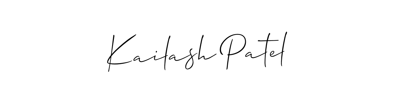 It looks lik you need a new signature style for name Kailash Patel. Design unique handwritten (Allison_Script) signature with our free signature maker in just a few clicks. Kailash Patel signature style 2 images and pictures png