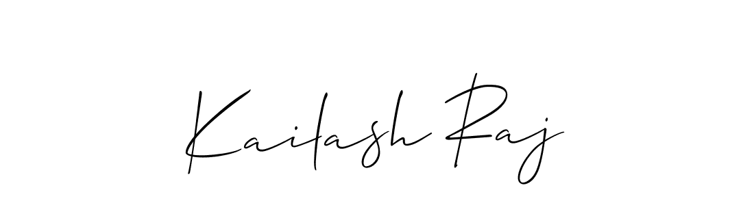 You should practise on your own different ways (Allison_Script) to write your name (Kailash Raj) in signature. don't let someone else do it for you. Kailash Raj signature style 2 images and pictures png