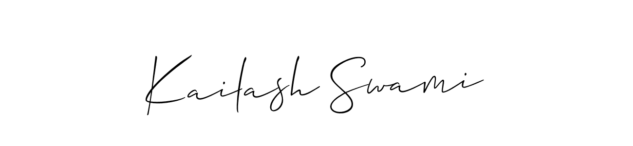 How to make Kailash Swami name signature. Use Allison_Script style for creating short signs online. This is the latest handwritten sign. Kailash Swami signature style 2 images and pictures png