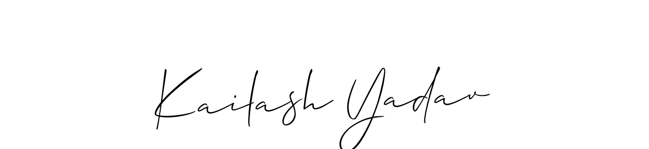 You should practise on your own different ways (Allison_Script) to write your name (Kailash Yadav) in signature. don't let someone else do it for you. Kailash Yadav signature style 2 images and pictures png