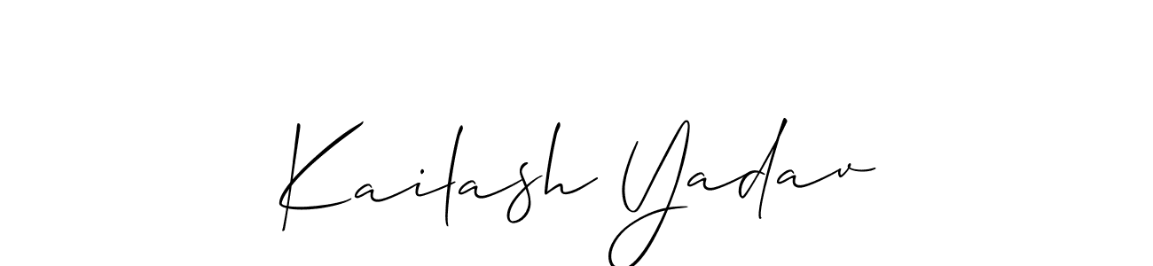 You should practise on your own different ways (Allison_Script) to write your name (Kailash Yadav) in signature. don't let someone else do it for you. Kailash Yadav signature style 2 images and pictures png