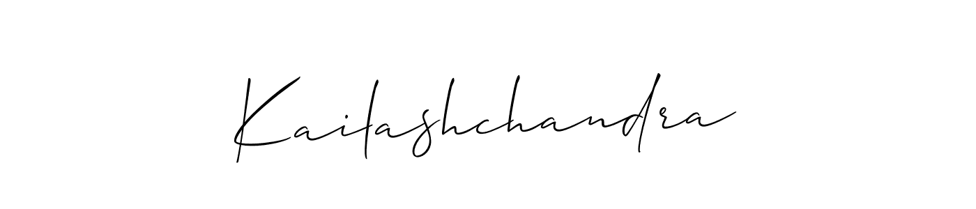 Make a beautiful signature design for name Kailashchandra. With this signature (Allison_Script) style, you can create a handwritten signature for free. Kailashchandra signature style 2 images and pictures png