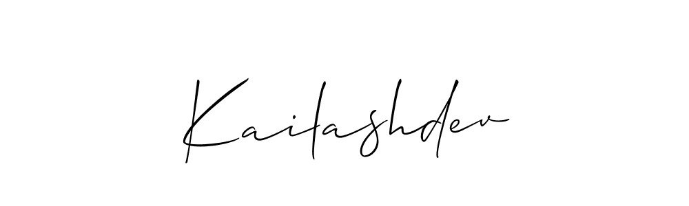 Similarly Allison_Script is the best handwritten signature design. Signature creator online .You can use it as an online autograph creator for name Kailashdev. Kailashdev signature style 2 images and pictures png
