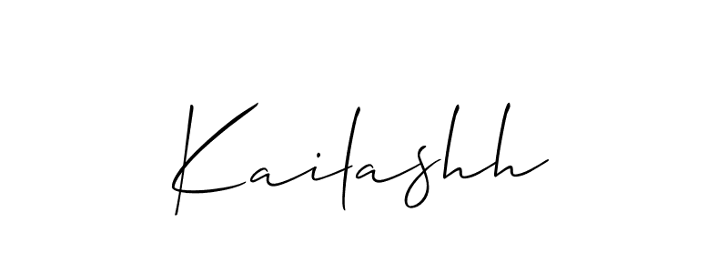 Similarly Allison_Script is the best handwritten signature design. Signature creator online .You can use it as an online autograph creator for name Kailashh. Kailashh signature style 2 images and pictures png